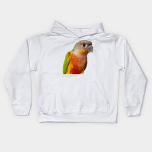 Pineapple Green Çheeked Conure Parrot Bird Kids Hoodie